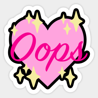 Oops Heart Sticker